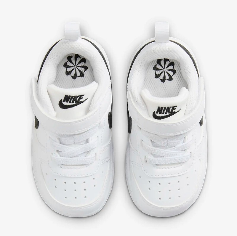 Nike Court Borough Low Recraft White Black TD DV5458-104 Toddler Kids' Sz 4C-10C