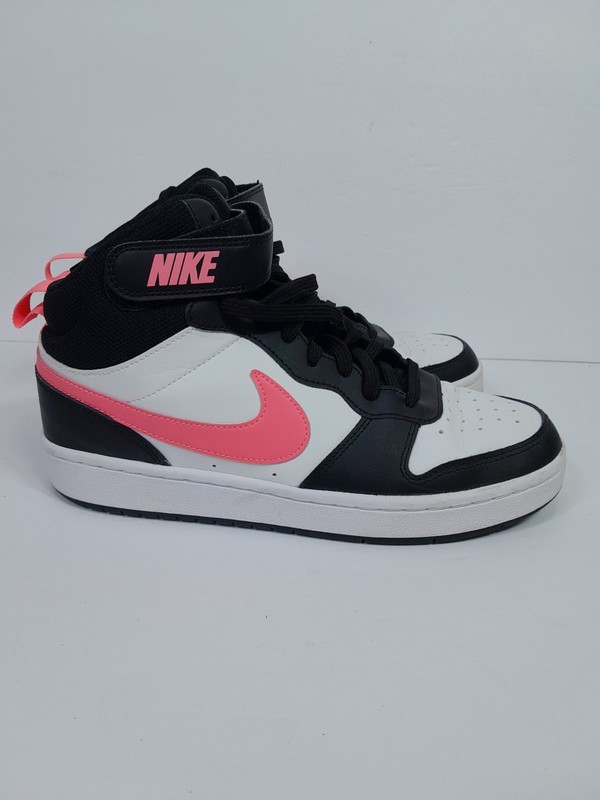 Nike Court Borough Mid 2 Black/Sunset Pulse- White Kids Sz 7 Y / Women Sz 8.5