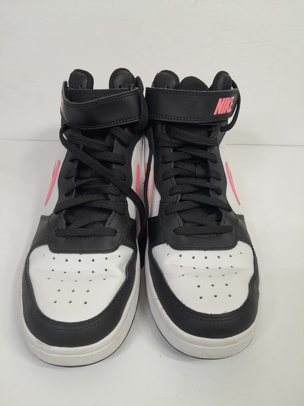 Nike Court Borough Mid 2 Black/Sunset Pulse- White Kids Sz 7 Y / Women Sz 8.5