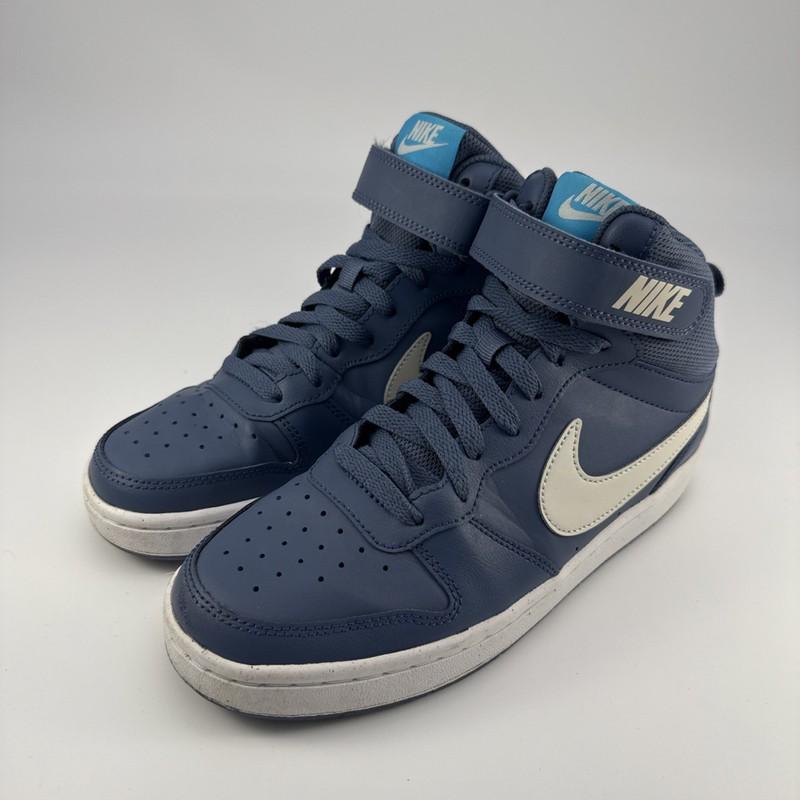 NIKE Court Borough Mid 2 Shoes 'Diffused Blue' YOUTH Size 6Y Leather Sneakers