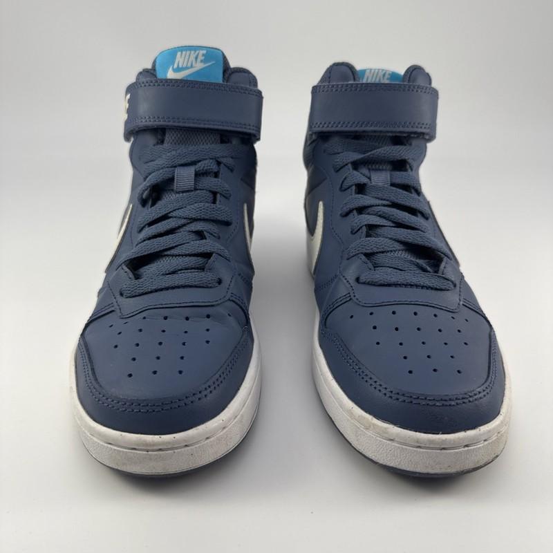 NIKE Court Borough Mid 2 Shoes 'Diffused Blue' YOUTH Size 6Y Leather Sneakers