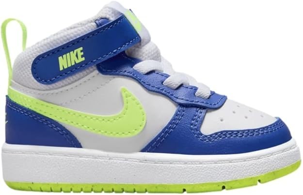 Nike Court Borough Mid 2 Shoes Youth Size 10C White Blue Basketball HJ9281-488
