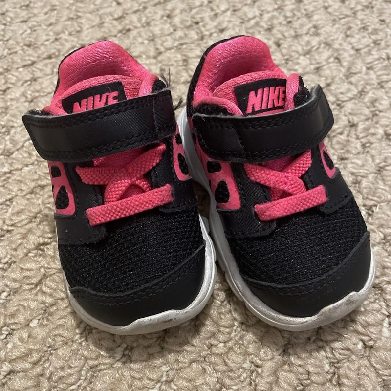 Nike Downshifter Girls Baby Shoes Size 3C Black Pink Sneakers 685164-001