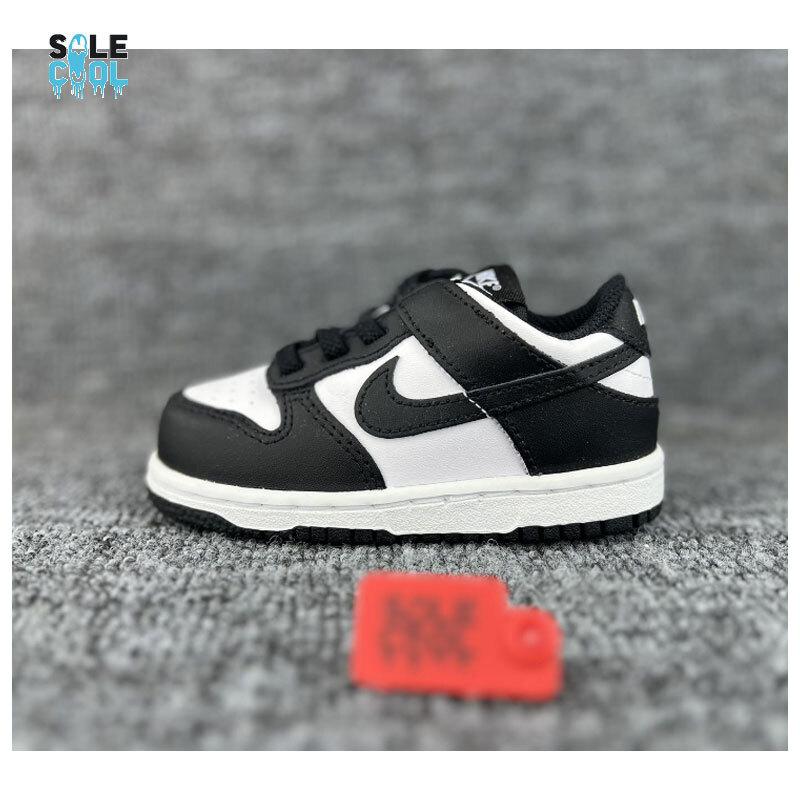 Nike Dunk Low Panda TD Toddler Black White Shoes CW1589-100