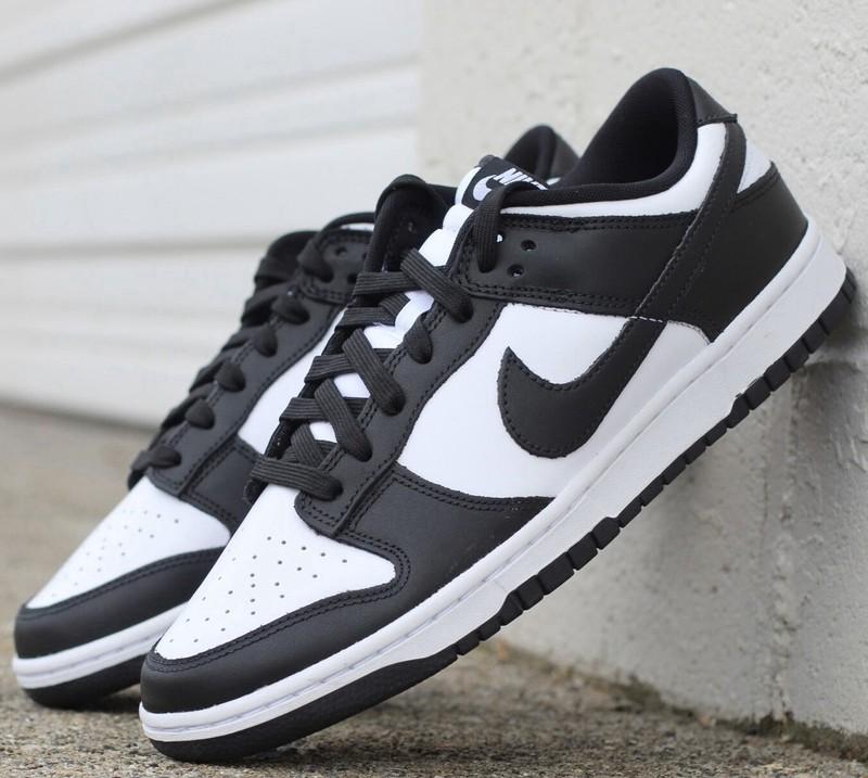 Nike Dunk Low Retro Shoes Boys Size US 5.5Y Black White Panda Sneakers