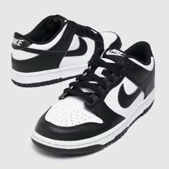 Nike Dunk Low Retro Shoes Boys Size US 5.5Y Black White Panda Sneakers