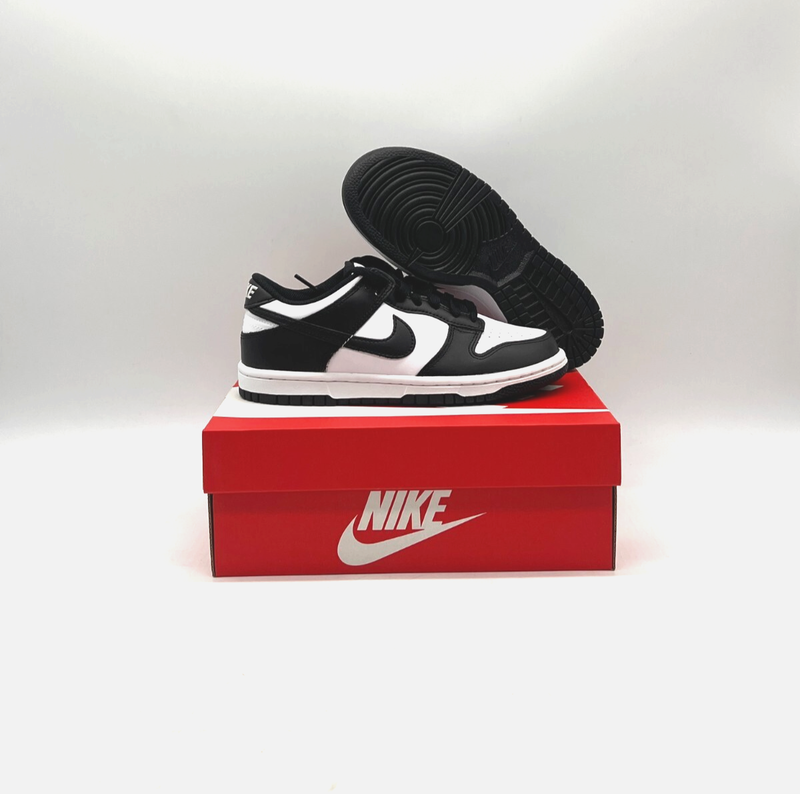 Nike Dunk Low Retro White Black Panda CW1590-100 Kids Sneakers Shoes