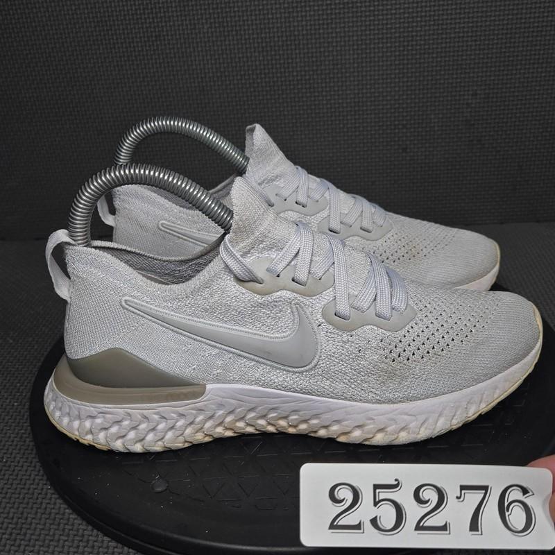 Nike Epic React Flyknit 2 Shoes Womens Sz 6 Gray White Athletic Trainers