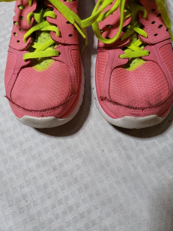 NIKE Flex 2013 Run Girls Pink Yellow Athletic Shoes 579971-602 Sz 4.5Y EUR 36.5