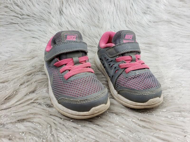NIKE FLEX 2016 RUN Gray Pink Sneakers Toddler Size US 8C EUR 25