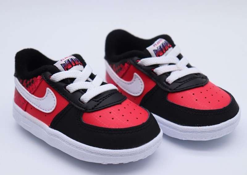 NIKE FORCE 1 COT SE CRIB BABY BOOTIE TRAINERS DQ0641-600 - BOYS GIRLS UK2.5 3.5