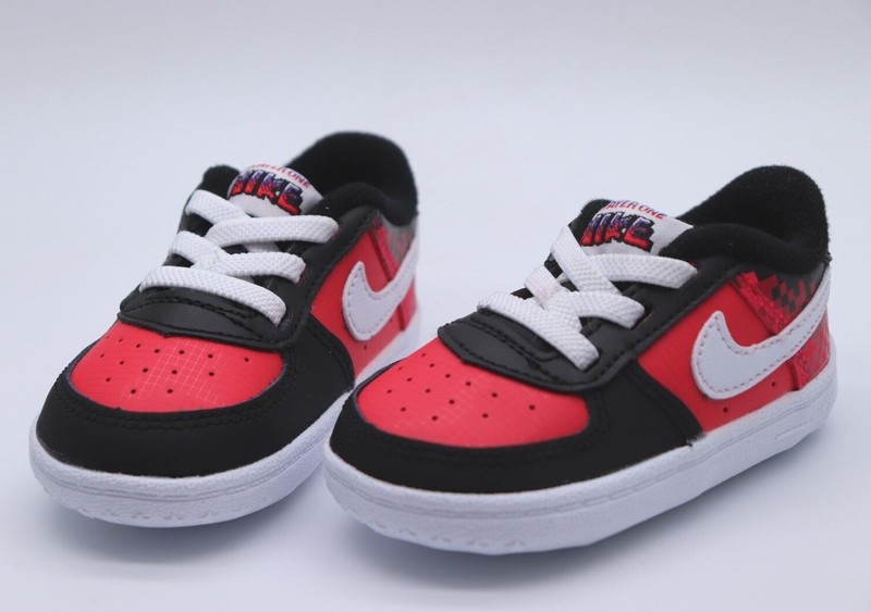 NIKE FORCE 1 COT SE CRIB BABY BOOTIE TRAINERS DQ0641-600 - BOYS GIRLS UK2.5 3.5