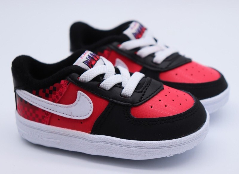 NIKE FORCE 1 COT SE CRIB BABY BOOTIE TRAINERS DQ0641-600 - BOYS GIRLS UK2.5 3.5