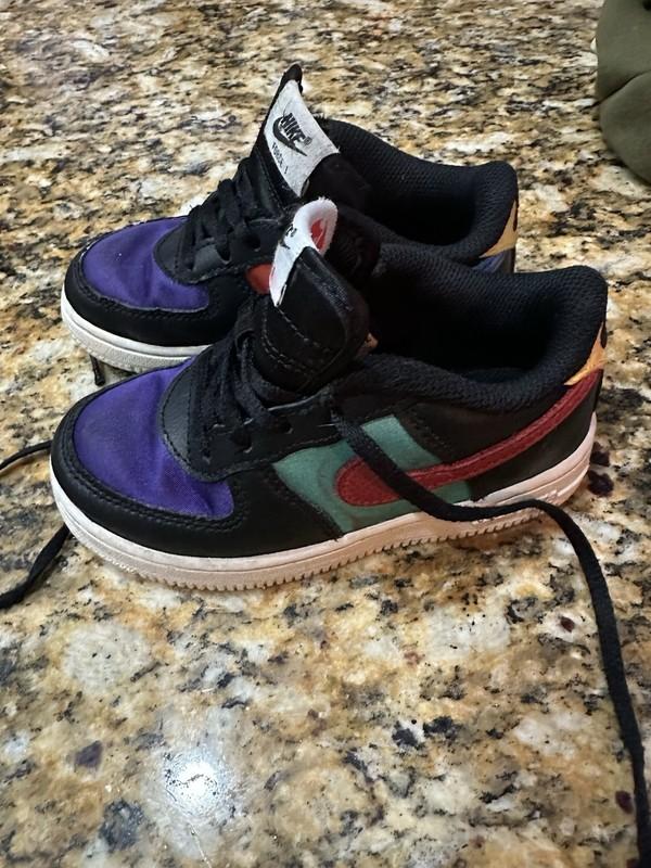 Nike Force 1 Low NBA Multi-Color Toddler Size 9C Black Red Blue Yellow Shoes