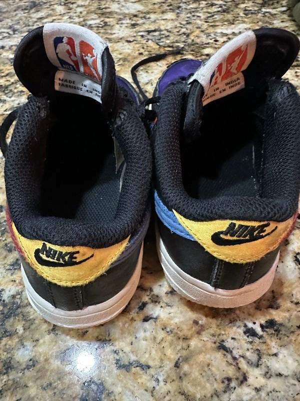 Nike Force 1 Low NBA Multi-Color Toddler Size 9C Black Red Blue Yellow Shoes