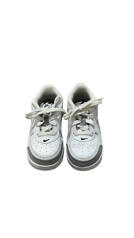 Nike Force 1 LV8 2 "White/Wolf Grey-Black" (TD) Toddler's CK0830 100 Size 8C