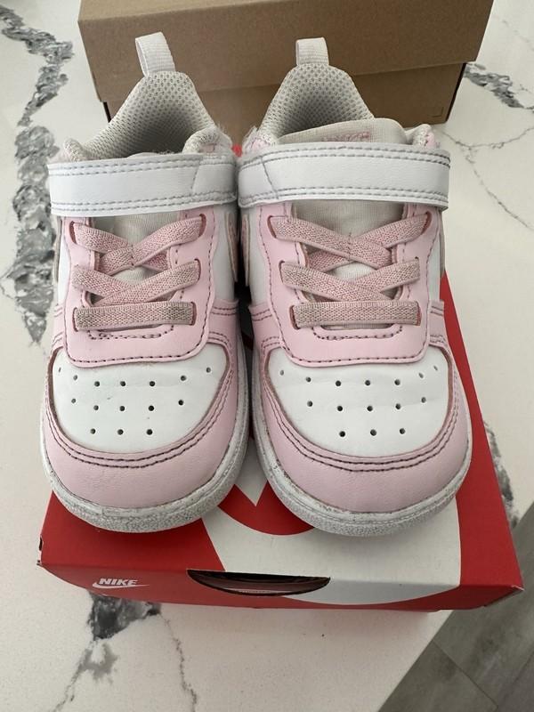 Nike Girls Court Borough Low Recraft DV5458-105 Pink Casual Shoes Sneakers Sz 6c