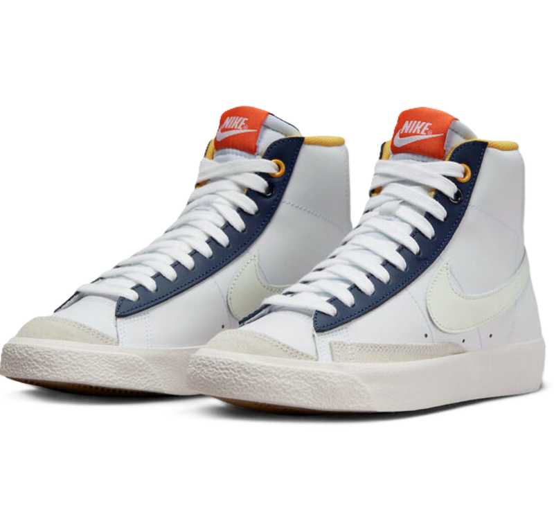 Nike GS Blazer Mid '77 UV Reactive White/Navy/Orange/Polar FN6966-100 h