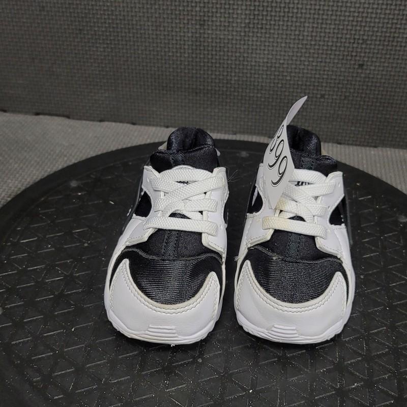 Nike Huarache Run Shoes Toddler Sz 5 White Black Athletic Trainers