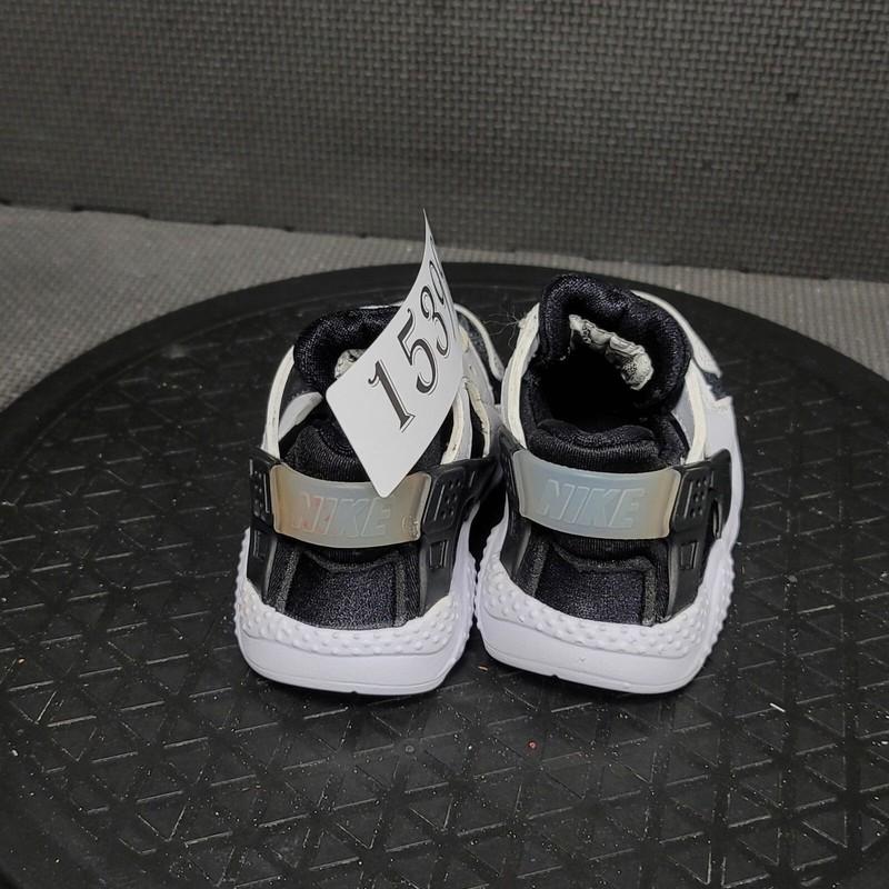 Nike Huarache Run Shoes Toddler Sz 5 White Black Athletic Trainers