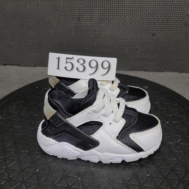 Nike Huarache Run Shoes Toddler Sz 5 White Black Athletic Trainers