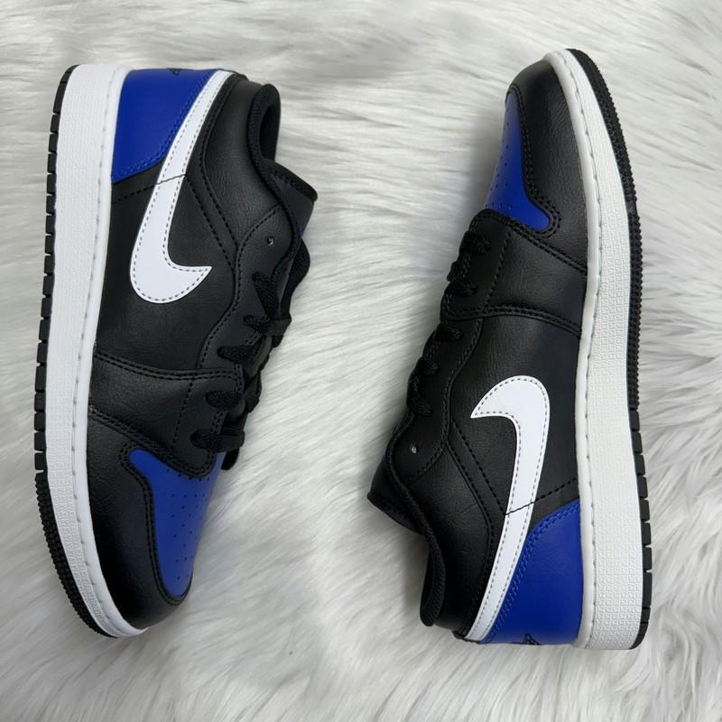 Nike Jordan 1 Low Black Game Royal White GS/WMNS 553560-042 NEW Multi Sz