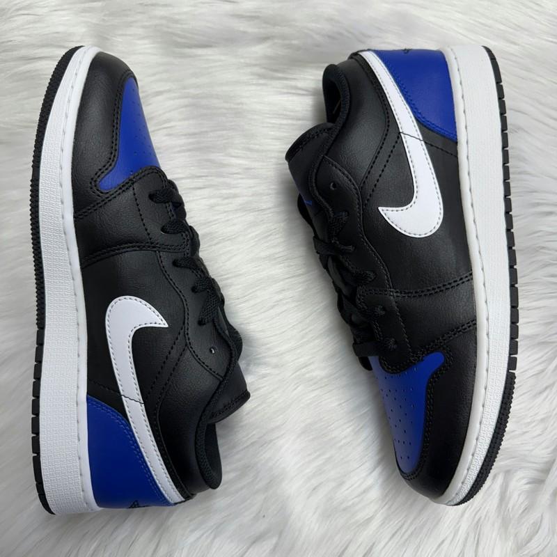 Nike Jordan 1 Low Black Game Royal White GS/WMNS 553560-042 NEW Multi Sz