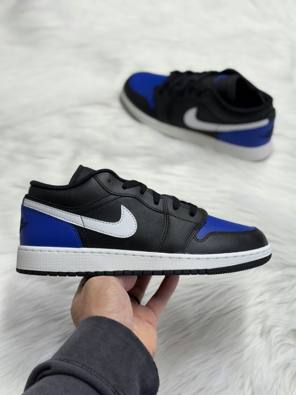 Nike Jordan 1 Low Black Game Royal White GS/WMNS 553560-042 NEW Multi Sz