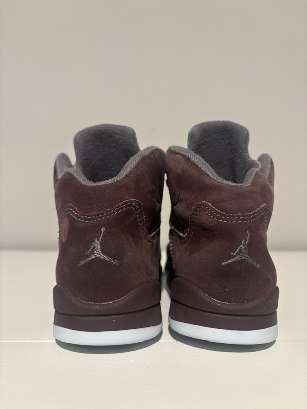 Nike Jordan 5 Retro Boys Shoes Sneakers Burgundy FN4234-600 Size 13C