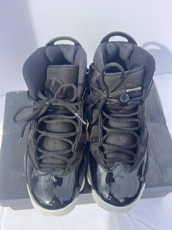 Nike Jordan 6 Rings Black White Boys SZ 7Y GS # 323419-011 Shoes Sneakers