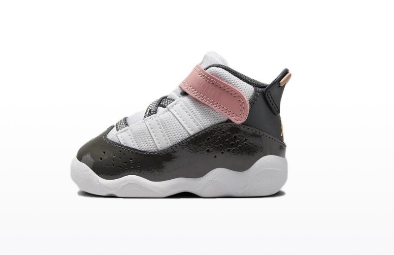 Nike Jordan 6 Rings TD Size White/ Orange/ Black/Pink Shoes Sneaker 8C-10C