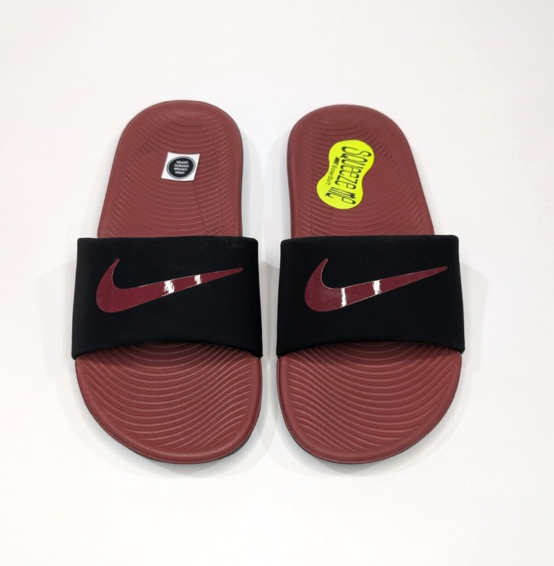 Nike Kawa Black/Team Red Boy's Slide Sandals (GS/PS) - Asst Sizes NWB FJ2250-001