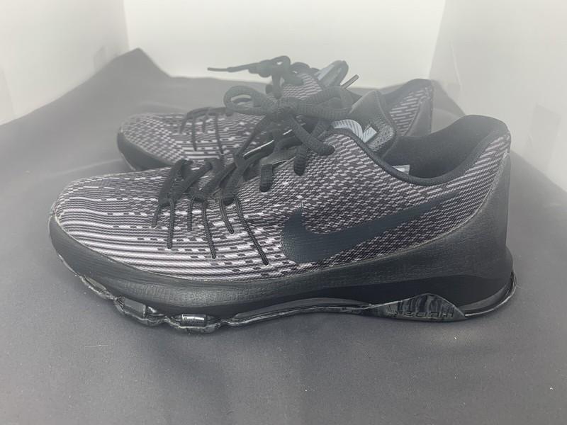 NIKE KD 8 "BLACKOUT" SNEAKER 768867-001 BLACK BLACK-DARK GREY