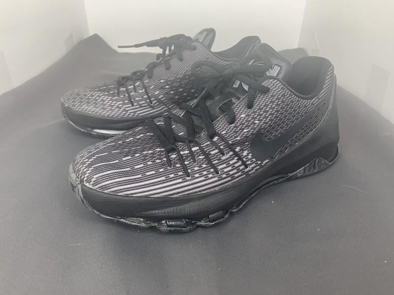 NIKE KD 8 "BLACKOUT" SNEAKER 768867-001 BLACK BLACK-DARK GREY