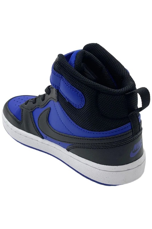 Nike Kid's Boys Court Borough Mid-Top Athletic Sneaker Black/Blue