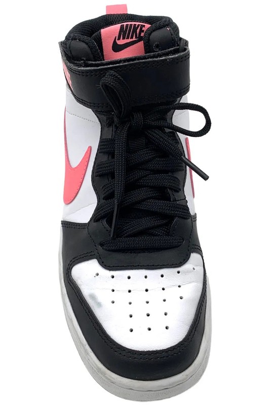 Nike Kid's Girl Court Borough Mid 2 Sneaker Neon Pink/Black/White