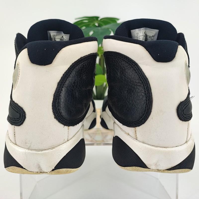 Nike Kids Air Jordan 13 Xlll Retro Black Leather Sneakers Size 7