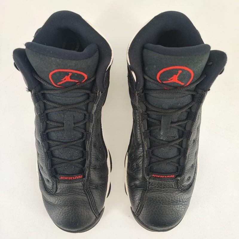 Nike Kids Air Jordan 13 Xlll Retro Black Leather Sneakers Size 7