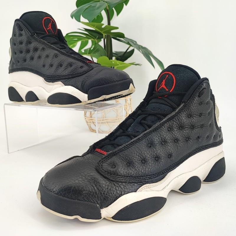 Nike Kids Air Jordan 13 Xlll Retro Black Leather Sneakers Size 7