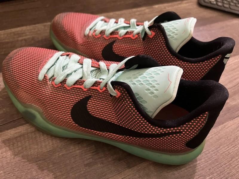 Nike Kobe 10 X Easter Size Youth 7Y Hot Lava Sunset Glow Sneaker Bryant Shoes