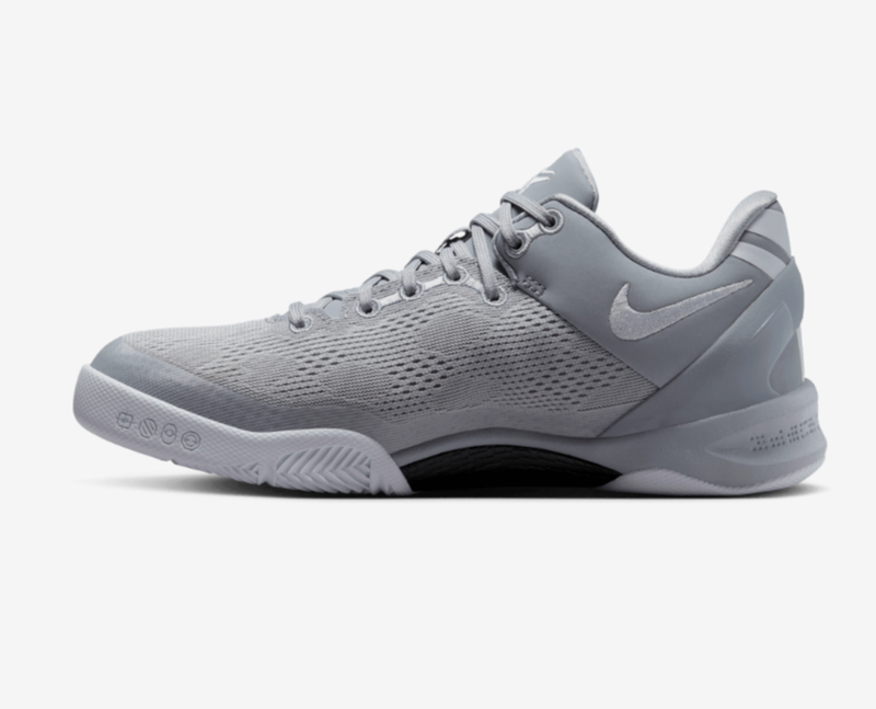 Nike Kobe VIII 8 Gray White FN0266-003 Boys Grade School SZ 4Y-7Y Basketball