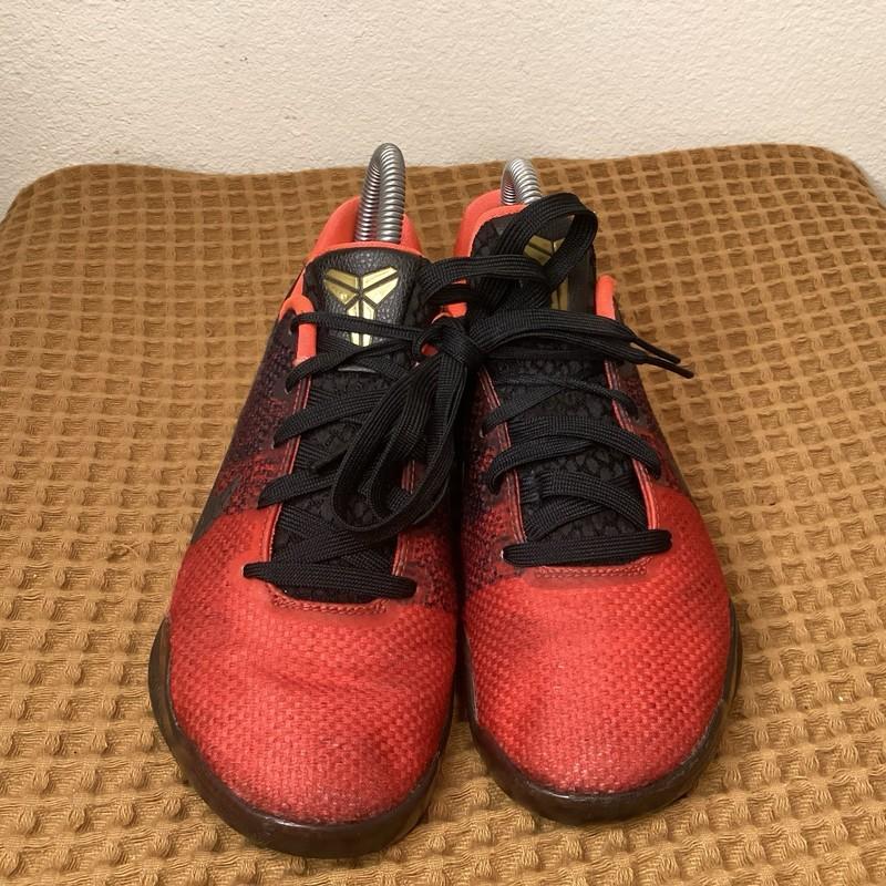 Nike Kobe XI Achilles Heel Youth 4.5Y Basketball Shoe Low 822945-670 Black Red