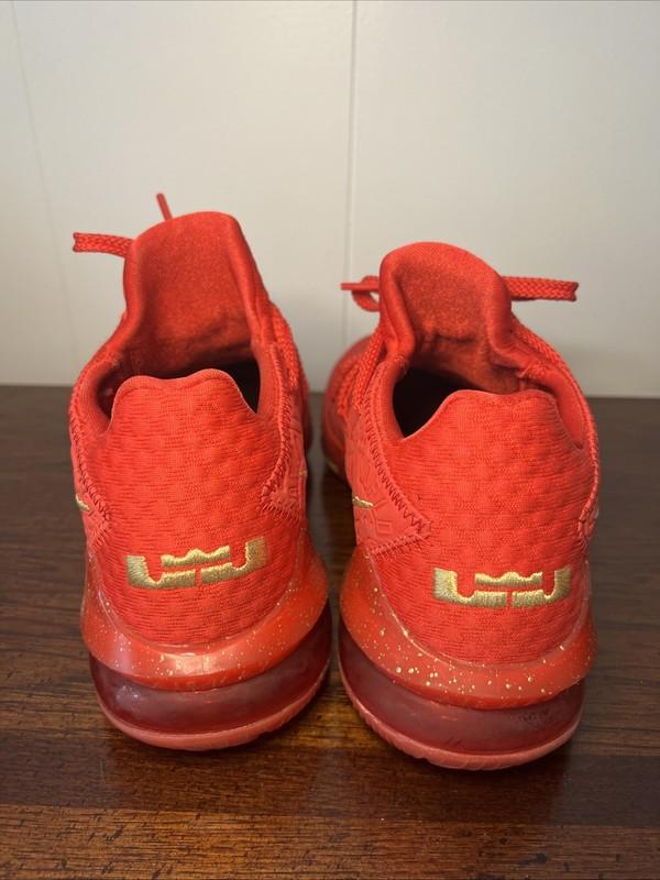 Nike LeBron 17 Low Titan Men’s Size 8.5 Red Athletic Shoes Sneakers CD5008-600