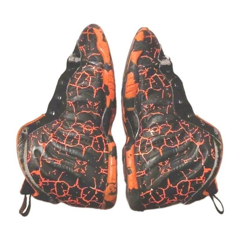 NIKE Little Posite One Lava Youth Sneakers Beaters Size 2.5Y