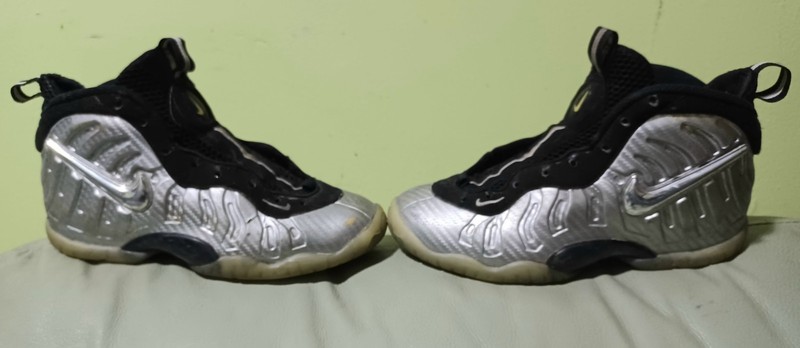 Nike Little Posite Pro Silver Surfer Youth Sneakers Beaters Size 4Y