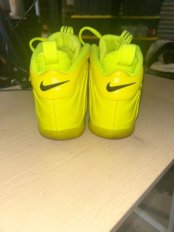 Nike Little Posite Pro Volt Shoes In Yellow Size 4.5Y