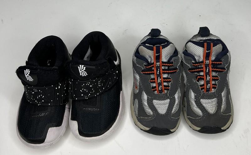 Nike Lot Adjustable Sneakers Sz 4c Grey Black