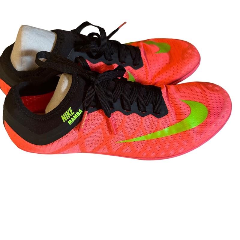 Nike Mamba Racing Cleats Pink And Green And Black Size 6.5