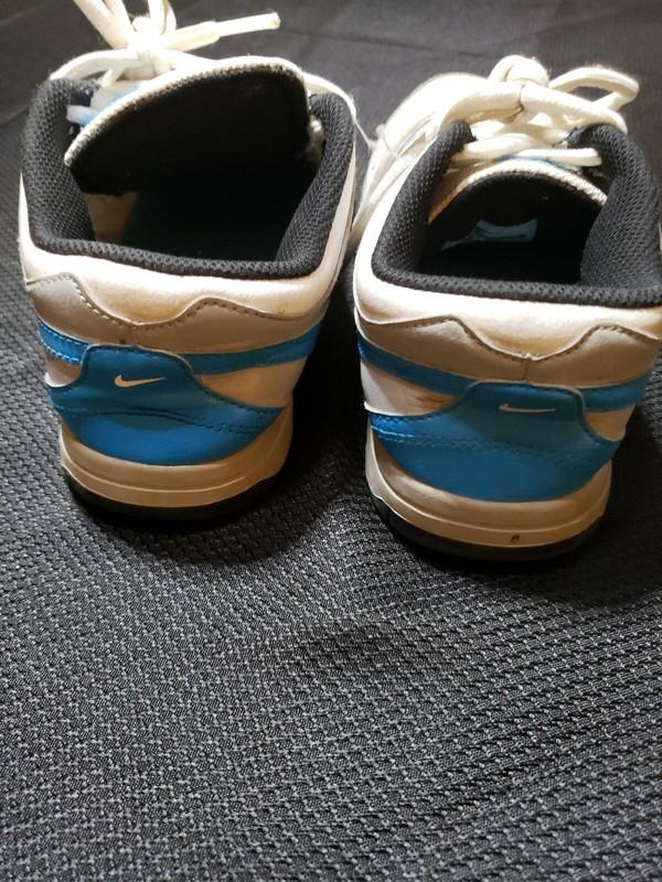 NIKE MOGAN 3 JR WHITE HERITAGE WOLF GREY BLUE CONDITIONAL GS SZ 5 Y 487640-140