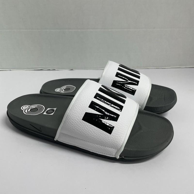 Nike Offcourt Slide Dark Grey White BQ4639 001 Size 11 Men Sandal House Slipper